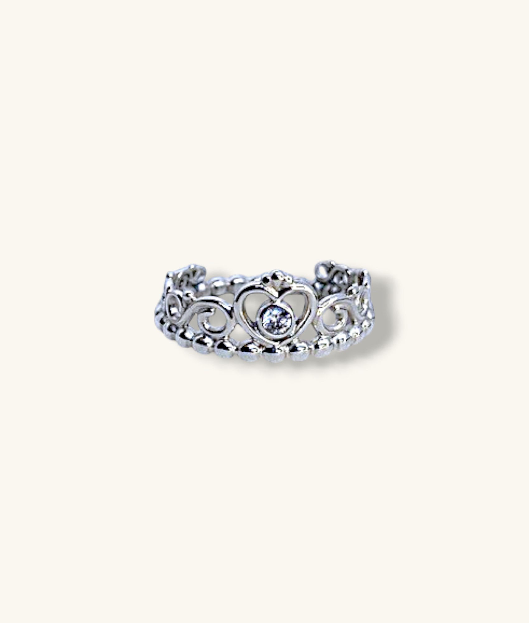 925 PANDORA TIARA CROWN RING SZ 7.5 MODEL #190880CZ - NK925080 - HI