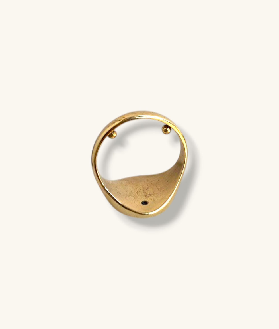 Thumbnail: 10K YELLOW GOLD RUBY 'J' SIGNET RING- RG10K086-HI