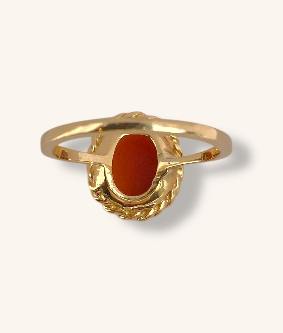 Thumbnail: 10K YELLOW GOLD CAMEO RING - H