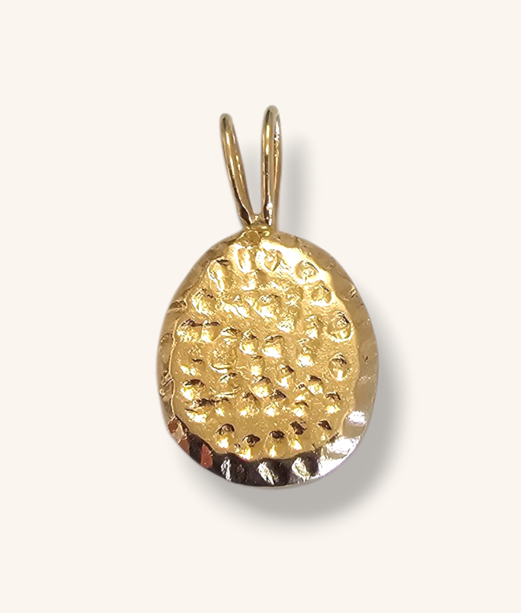 10K YELLOW GOLD ROUGH DRAFT PENDANT - 01187J