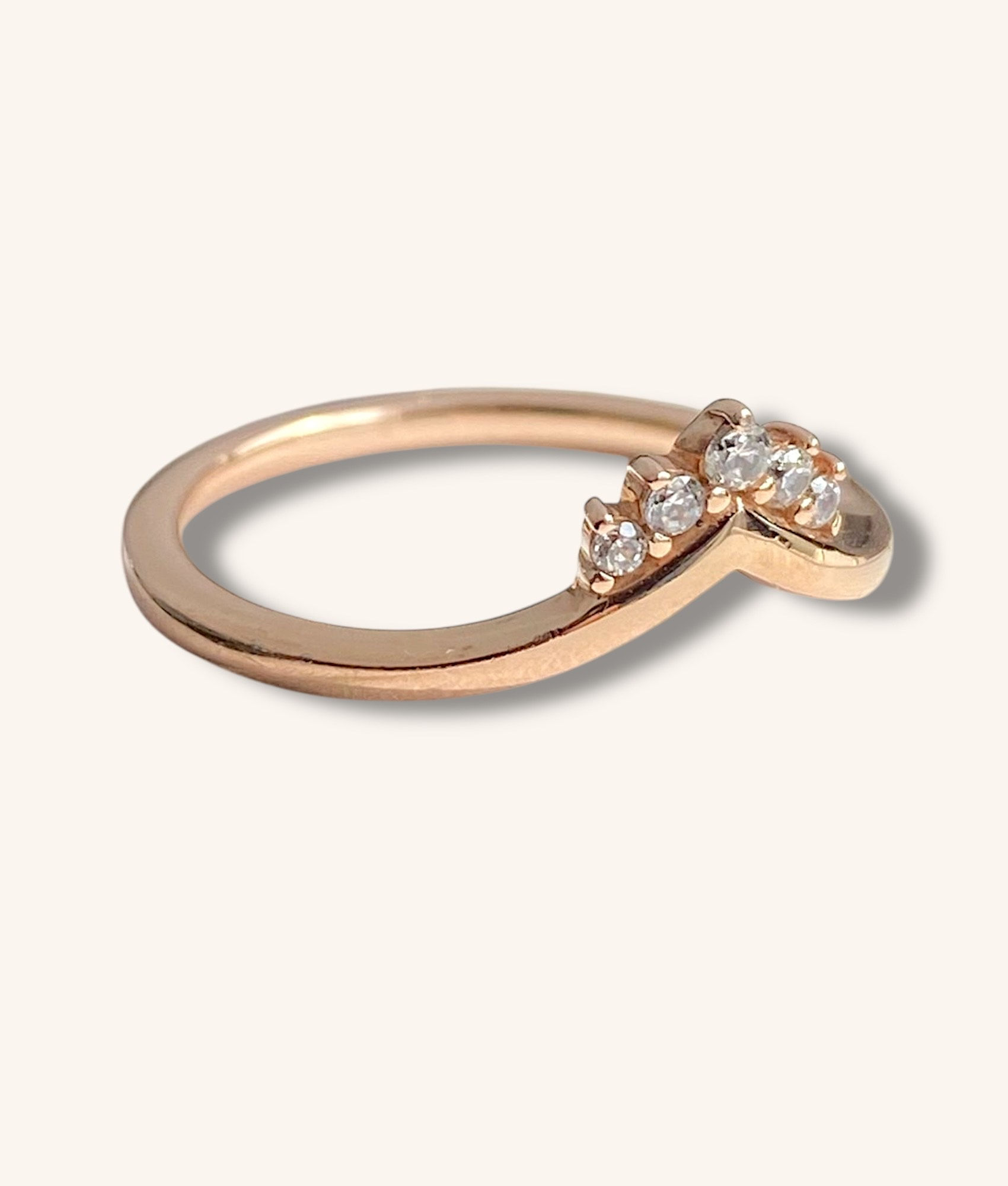 PANDORA TIARA WISHBONE RING SIZE 5 - H