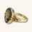 Thumbnail: 10K VINTAGE BLACK ONYX CAMEO RING WITH DIAMONDS SIZE 9.5 - H