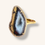 Thumbnail: 18K GOLD GEODE AGATE CRYSTAL BROWN RING- 00467H