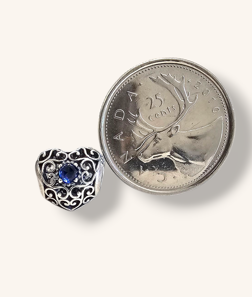Thumbnail: PANDORA SEPTEMBER SIGNATURE HEART BIRTHSTONE CHARM - 00710J