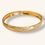 Thumbnail: 10K YELLOW GOLD POLISHED & SATIN BANGLE BRACELET - 01034J