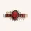 Thumbnail: 10K WHITE GOLD GARNET & DIAMOND RING - 01011J