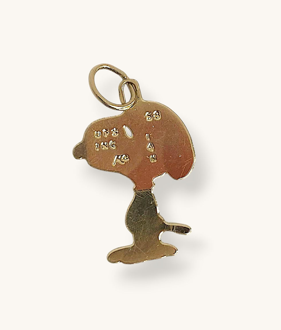 Thumbnail: 14K YELLOW GOLD VINTAGE PEANUTS SNOOPY CHARM/PENDANT - H