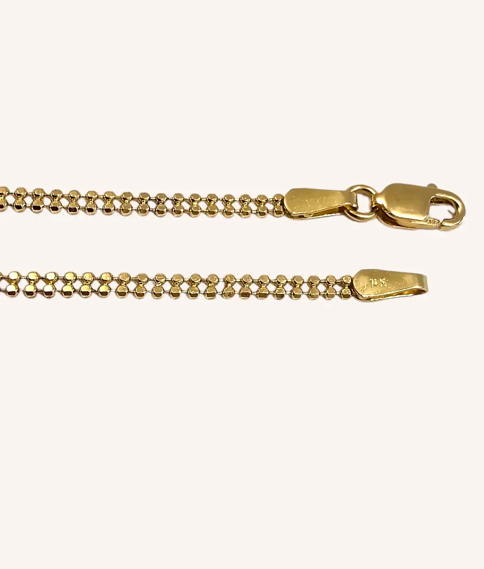 Thumbnail: 14K GOLD TWO TONE BEADED 17" BIB NECKLACE - 00921H