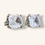 Thumbnail: 925 SILVER 7mm ASSCHER CUT CUBIC ZIRCONIA STUD EARRINGS - 00886J
