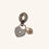 Thumbnail: PANDORA LOVE HEART LOCKS CHARM 791807CZ 14K YELLOW GOLD & SILVER - H