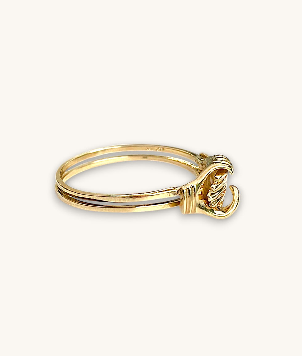 Thumbnail: 10K FEDE GIMMEL RING - SZ 8 - H