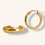 Thumbnail: 10K YELLOW GOLD 16mm SHINY ROUND HOOP EARRINGS - 00868J