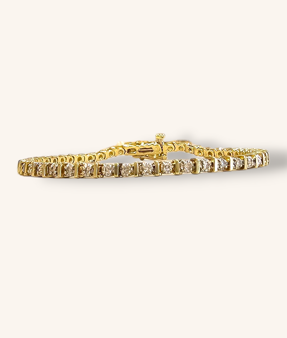 Thumbnail: 10K GOLD DIAMOND TENNIS BRACELET - 00680H