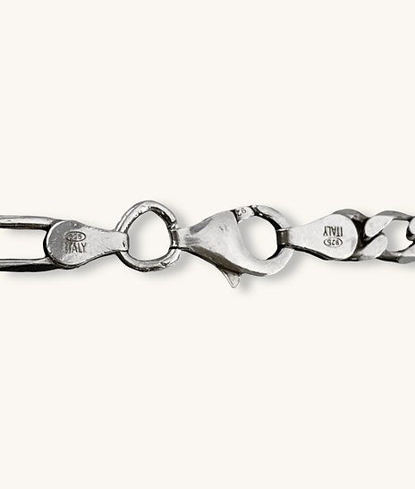 Thumbnail: SILVER FIGARO LINK CHAIN - 22" - 00057H