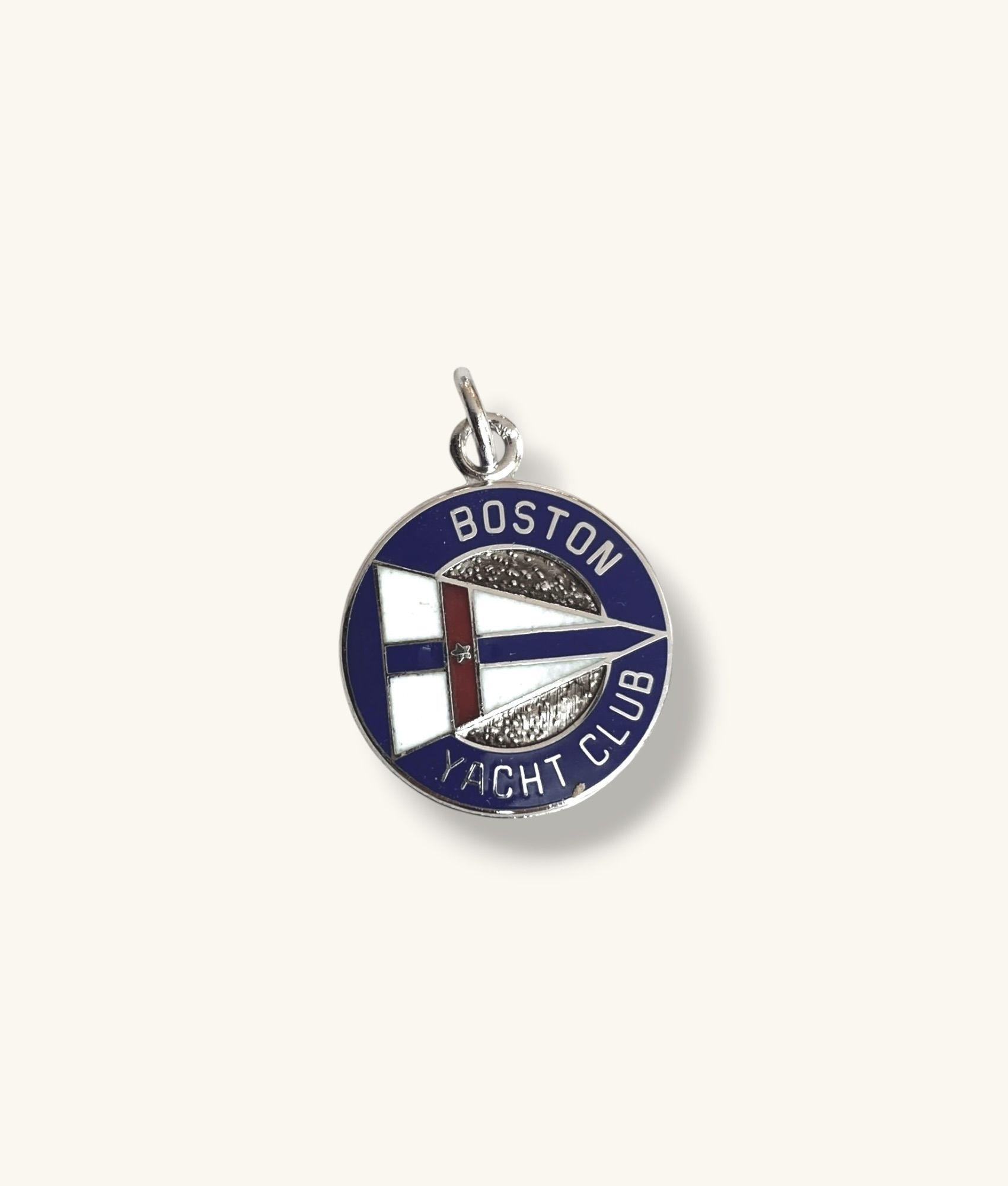 925 VINTAGE ENAMEL BOSTON YACHT CLUB PENDANT - PD925496-H