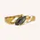 Thumbnail: 10K YELLOW GOLD MARQUISE HEMATITE RING - 01015J