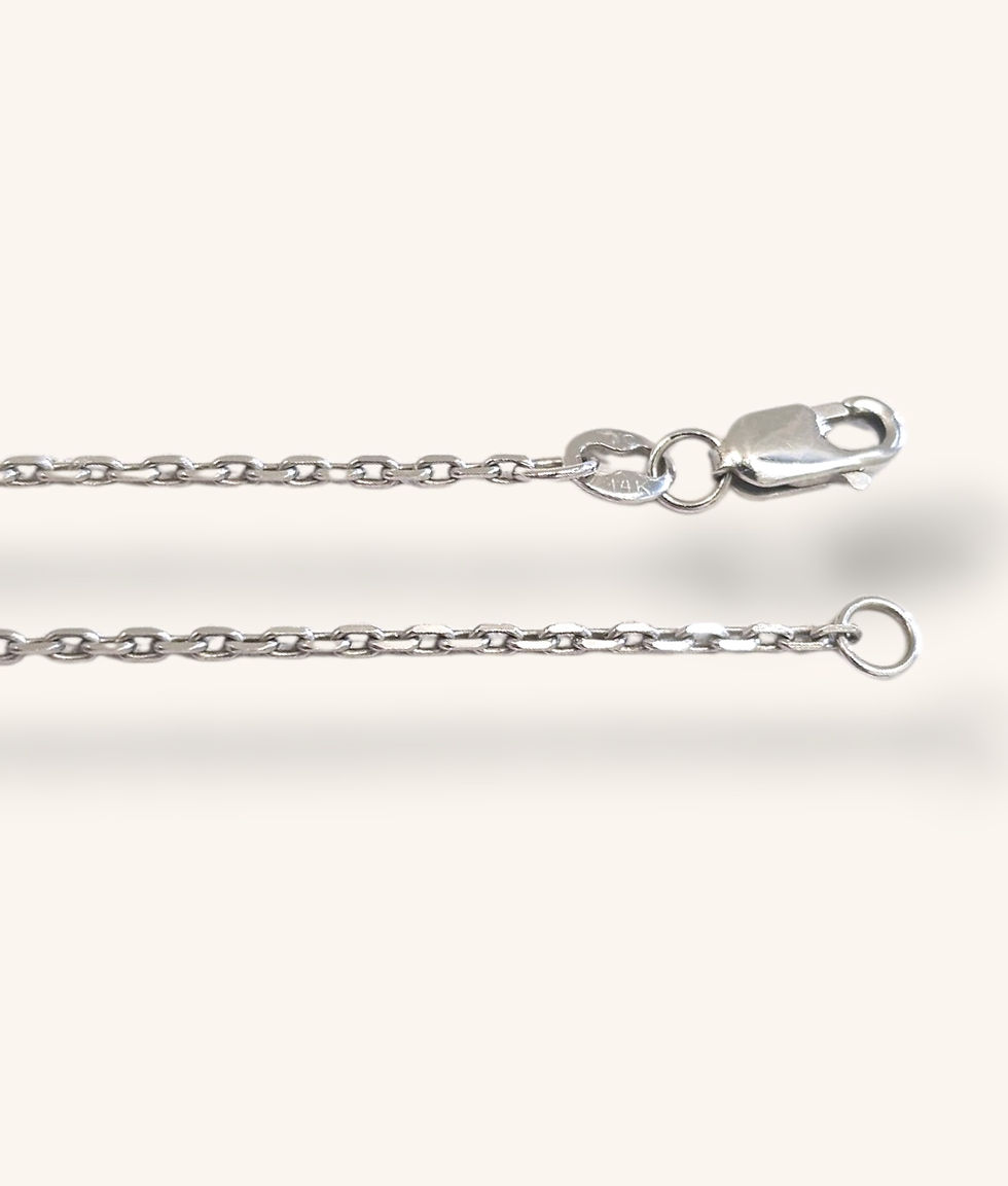 Thumbnail: 14K WHITE GOLD DIAMOND CLOVER PENDANT NECKLACE 18.5"  - 01237J