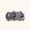 Thumbnail: 925 STERLING SILVER BEADED/DOTTED AMETHYST RING 8.5 - 00739H