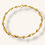 Thumbnail: 18K YELLOW GOLD ROUND & MARQUISE SHAPE LINK BRACELET - 01043J
