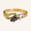 Thumbnail: 10K YELLOW GOLD MARQUISE HEMATITE RING - 01015J