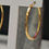 Thumbnail: 21K YELLOW GOLD DIAMOND-CUT HOOP EARRINGS - 00977J