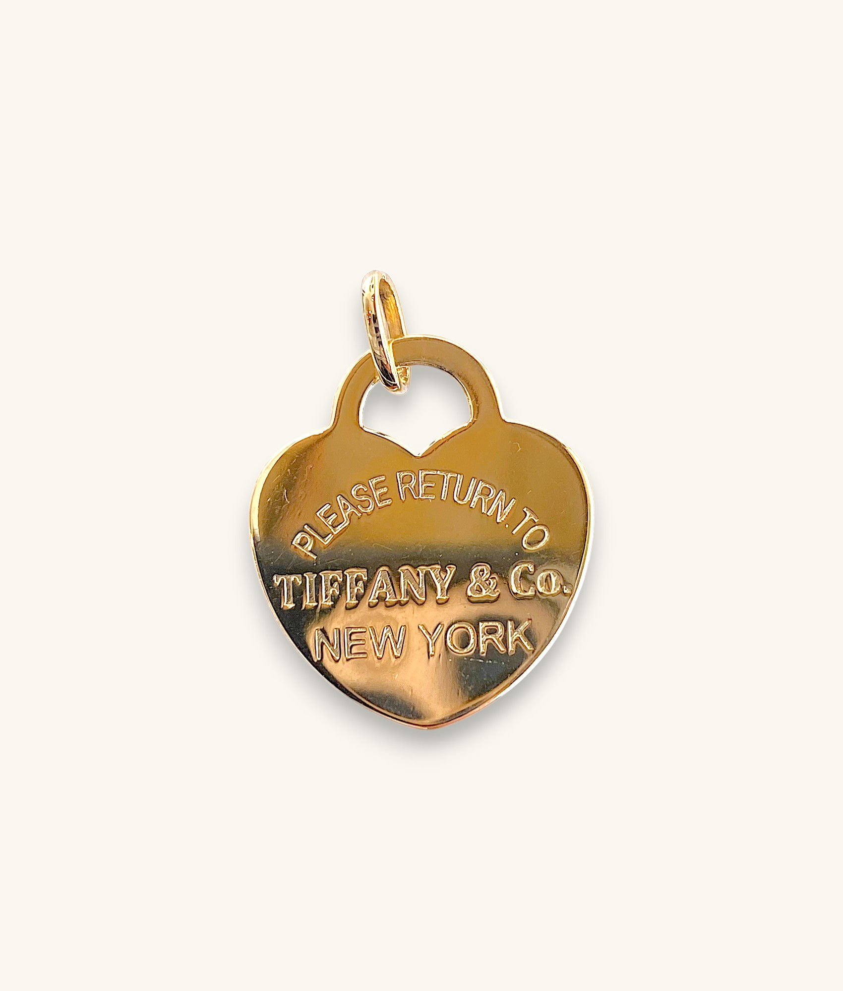 18K YELLOW GOLD TIFFANY INSPIRED RETURN TO TIFFANY PENDANT/CHARM - PD18K007-HI