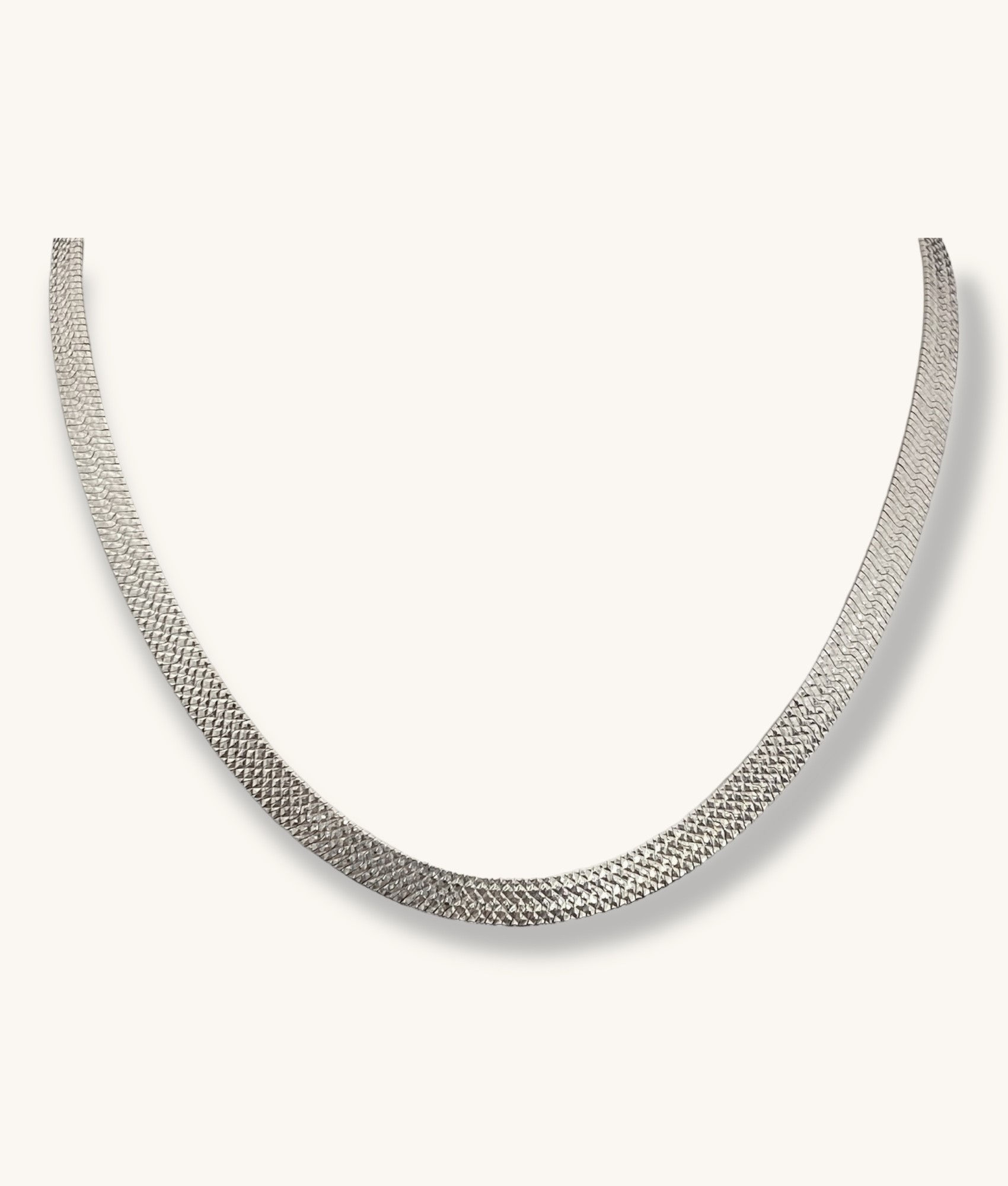 925 SILVER HERRINGBONE NECKLACE - 20" - 00096H