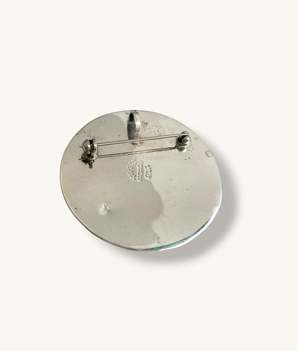 Thumbnail: 925 STERLING SILVER SCROLL PATTERN ROUND PIN - H
