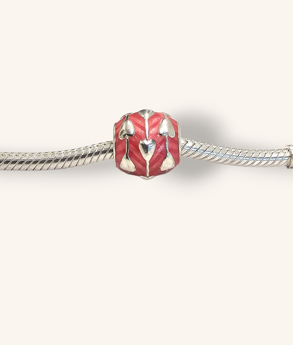 Thumbnail: CHAMILIA PINK ENAMEL HEART CHARM - 00763J