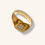 Thumbnail: 10K TWO-TONE WHITE & YELLOW GOLD DIAMOND RING - H