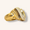 Thumbnail: 10K YELLOW GOLD MATTE & SHINY WAVE RING - 00772J