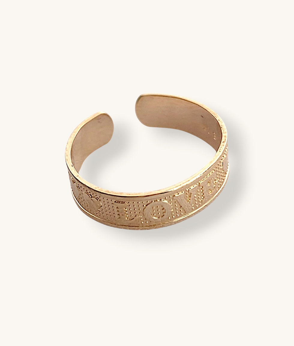 Thumbnail: 10K YELLOW GOLD LOVE TOE RING SZ 2 1/2 - H