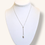 Thumbnail: 925 SILVER BEADED SLIDER PENDANT NECKLACE - 01067J