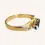 Thumbnail: 10K YELLOW GOLD MARQUISE HEMATITE RING - 01015J
