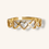 Thumbnail: 10K GOLD FIVE OPEN HEART RING - 00702J