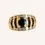 Thumbnail: 10K YELLOW GOLD ONYX AND DIAMOND RING- 01018J