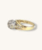 Thumbnail: 10K TWO TONE CZ CLUSTER SPINNER RING - SZ 7 - RG10k048-H