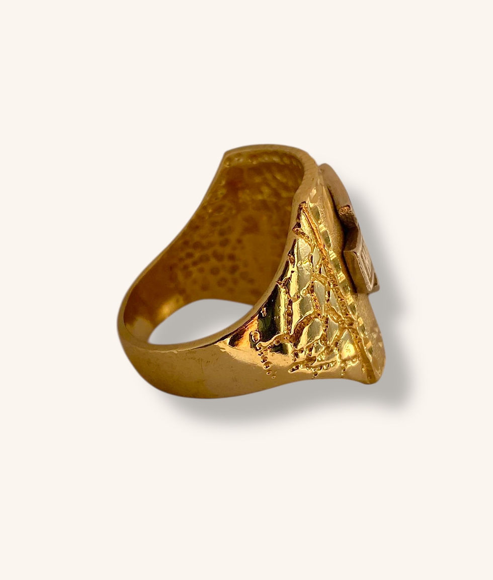 Thumbnail: 10K YELLOW GOLD HARLEY DAVIDSON RING - SZ 12 - H