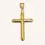 Thumbnail: 10K YELLOW GOLD DIAMOND-CUT TUBE CROSS REVERSIBLE PENDANT - 00978J
