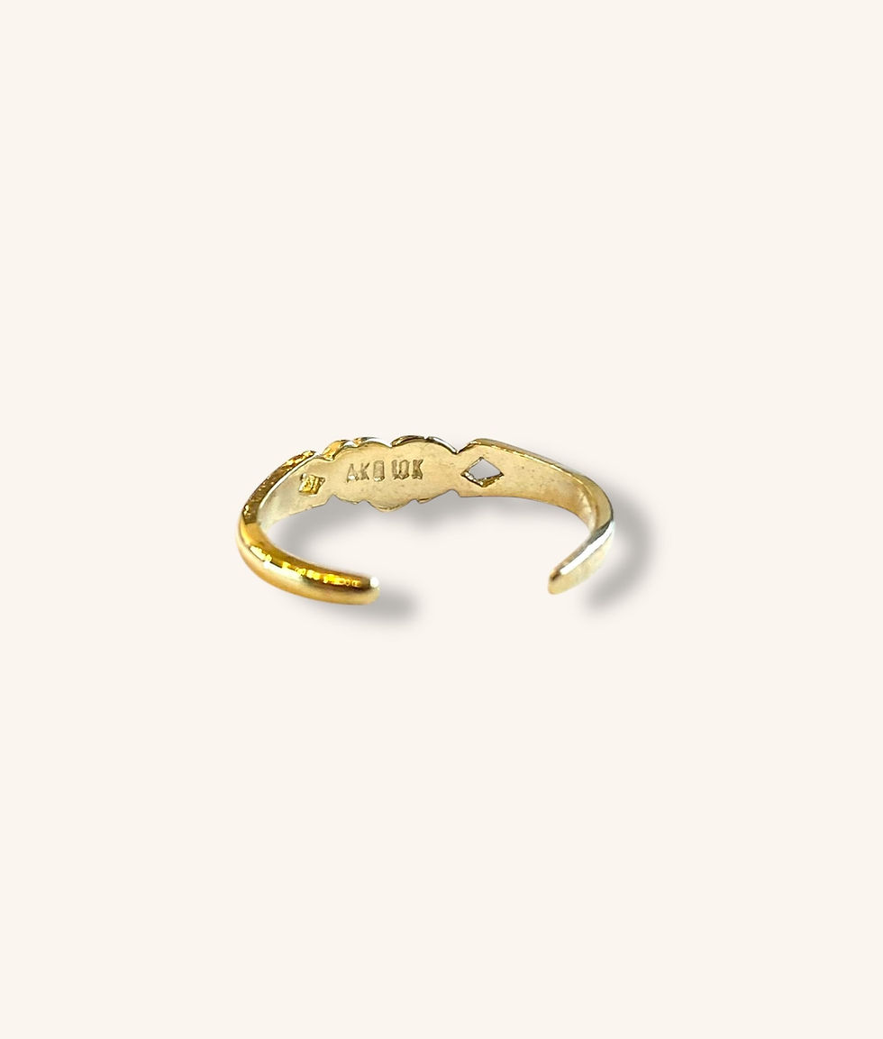Thumbnail: 10K YELLOW GOLD TOE RING- SZ 2 - H