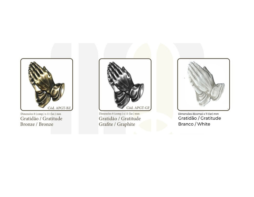 Miniatura: Urna Box Clean com Aplique Gratidão