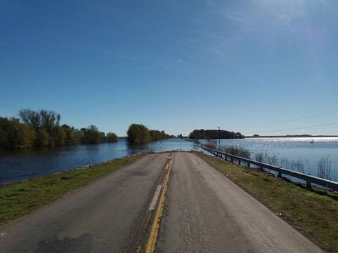 Tres rutas nacionales con agua y VN sigue ausente