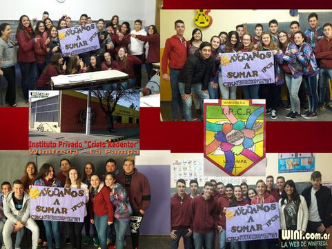 Estudiantes realizan una colecta en Winifreda