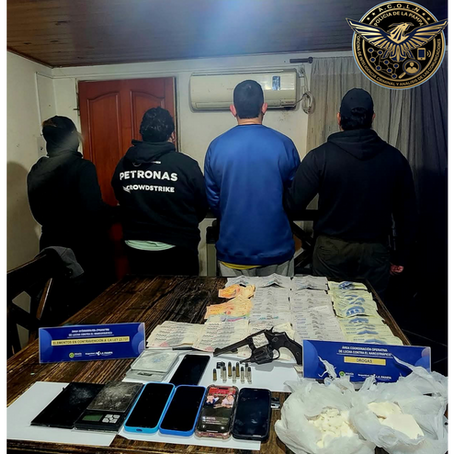 Cocaína, dinero y un arma: un detenido en Santa Rosa y un vínculo con una organización desarticulada