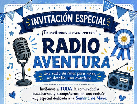 La Escuela N° 104 invita a toda la comunidad a escuchar una emisión especial de “Radio Aventura”