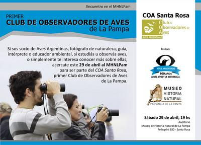 Reunión en el Museo para conformar el Club de observadores de aves