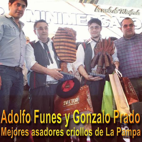 Adolfo Funes y Gonzalo Prado ganadores de concurso de asadores