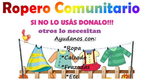 Ropero comunitario de Winifreda espera tu donación