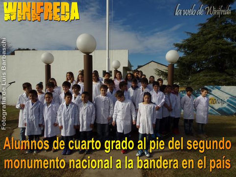 Winifreda tiene el segundo monumento a la insignia patria en el país, construido por Roberto Toscano