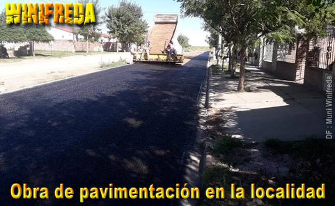 Avanza pavimentación de 14 cuadras en Winifreda